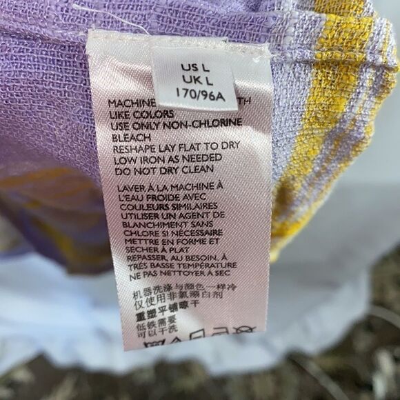 URBAN OUTFITTERS PLAID PURPLE & YELLOW MAXI DRESS - Picture 8 of 10